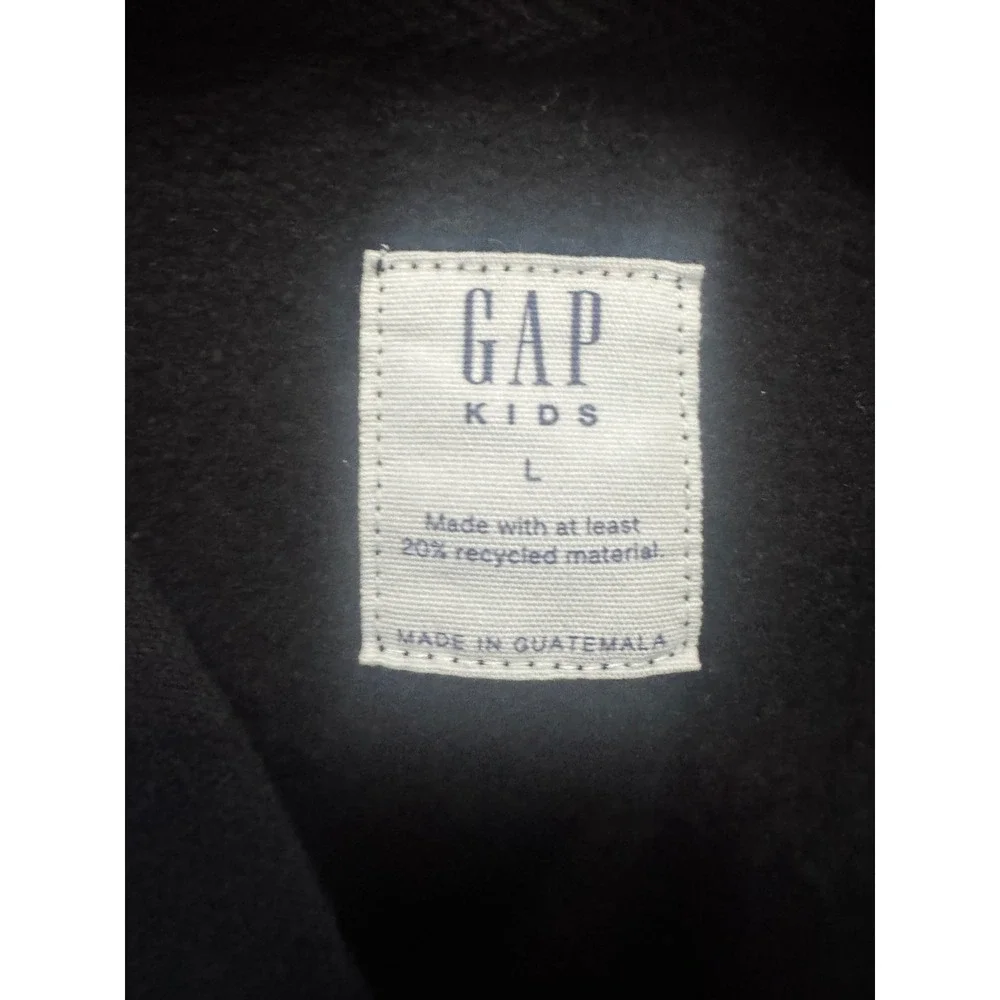 GAP Kids Black Logo Pullover Hoodie Size L 10